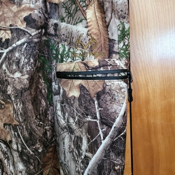 REALTREE SCENT FACTOR Mens Lined Camo Hunting Pants XL Stretch & Multi Pocket C3 - Picture 3 of 9